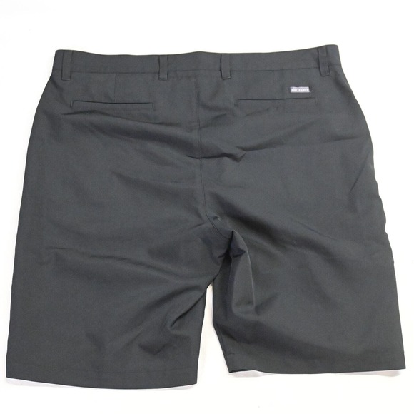 Matte Grey 38‎ x 10" Black Stretch Tech Golf Chino Shorts - Picture 7 of 7
